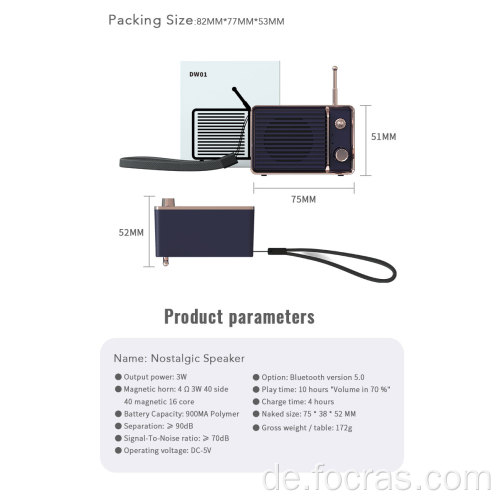 Tragbarer Bluetooth-TV-Lautsprecher für iPhone Home Office